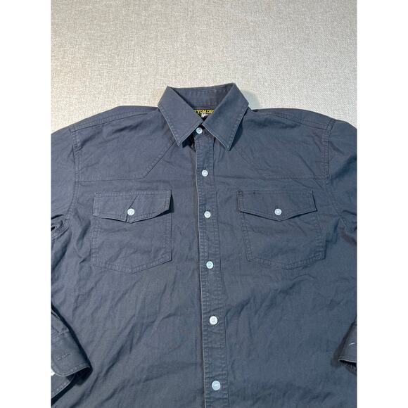 Wyoming Traders Men’s Small Black Long Sleeve Button Front Collared Ranch Shirt - Picture 6 of 6
